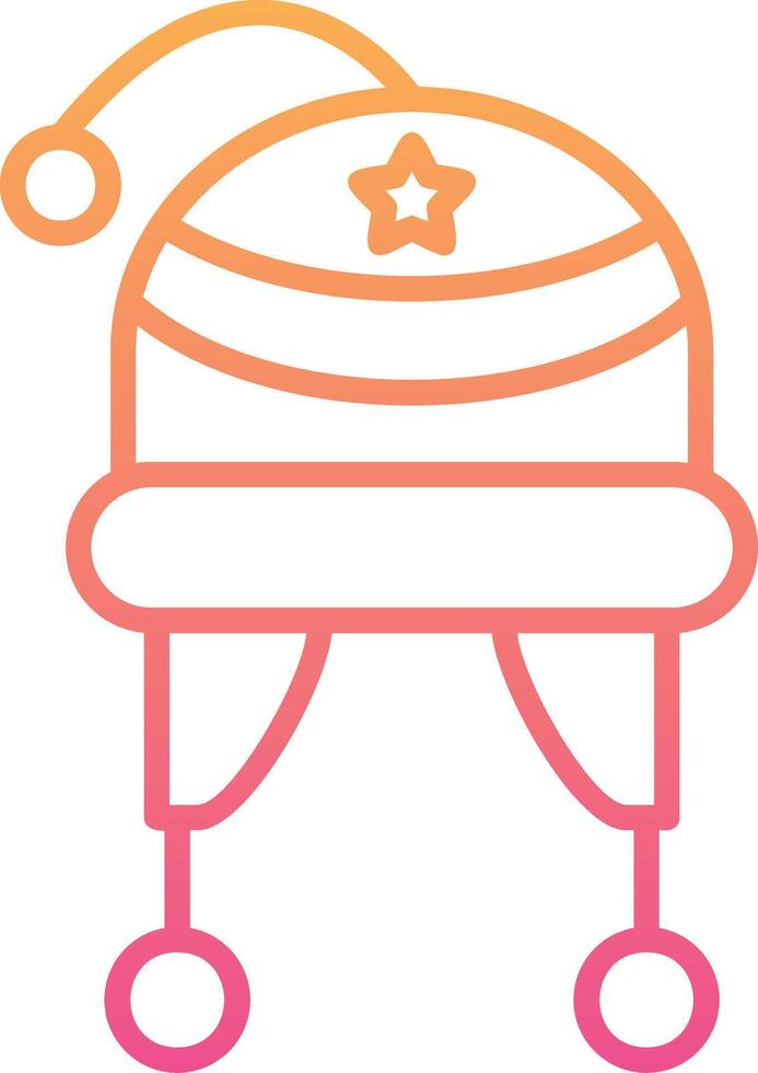 icono de vector de sombrero de invierno