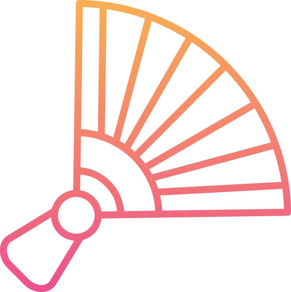 Chinese hand fan Vector Icon