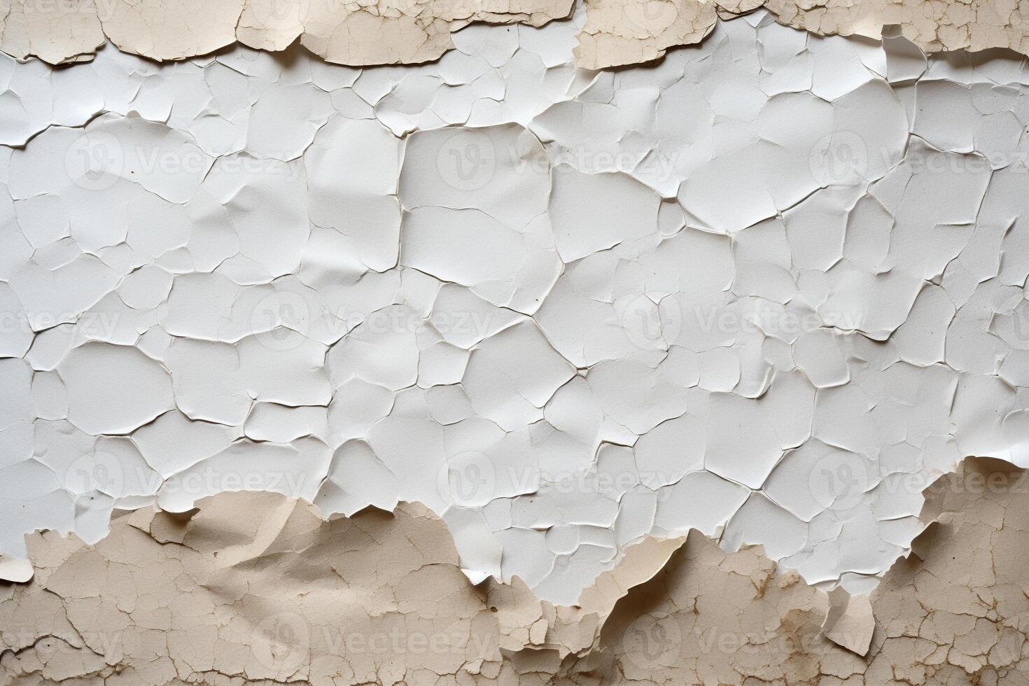 AI generated White background with scraps of crumpled paper around the edges. Generated by artificial intelligence photo
