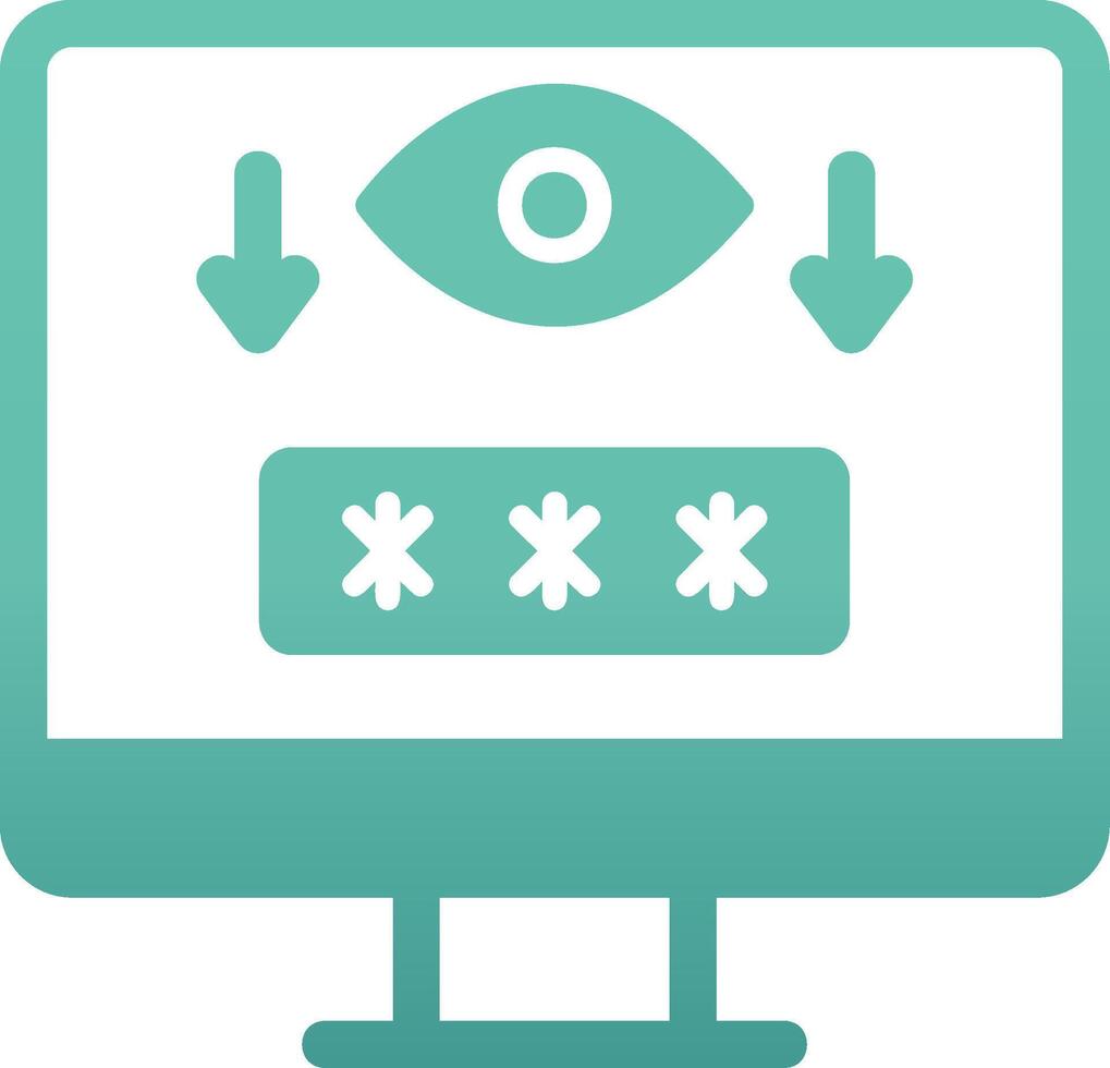 Computer Spyware Vector Icon
