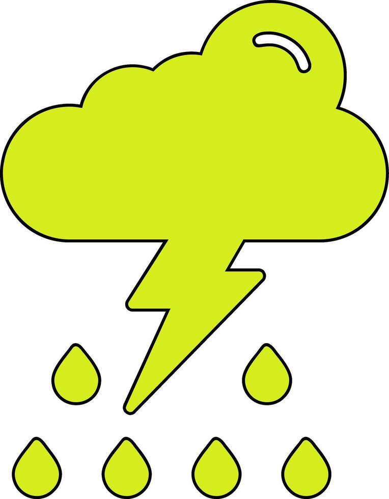 Thunder storm Vector Icon