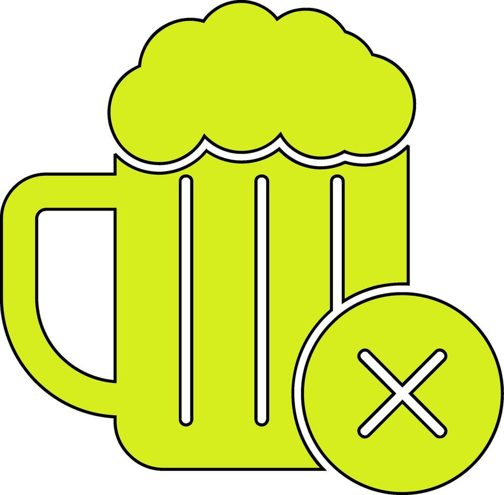 No Alcohol Vector Icon