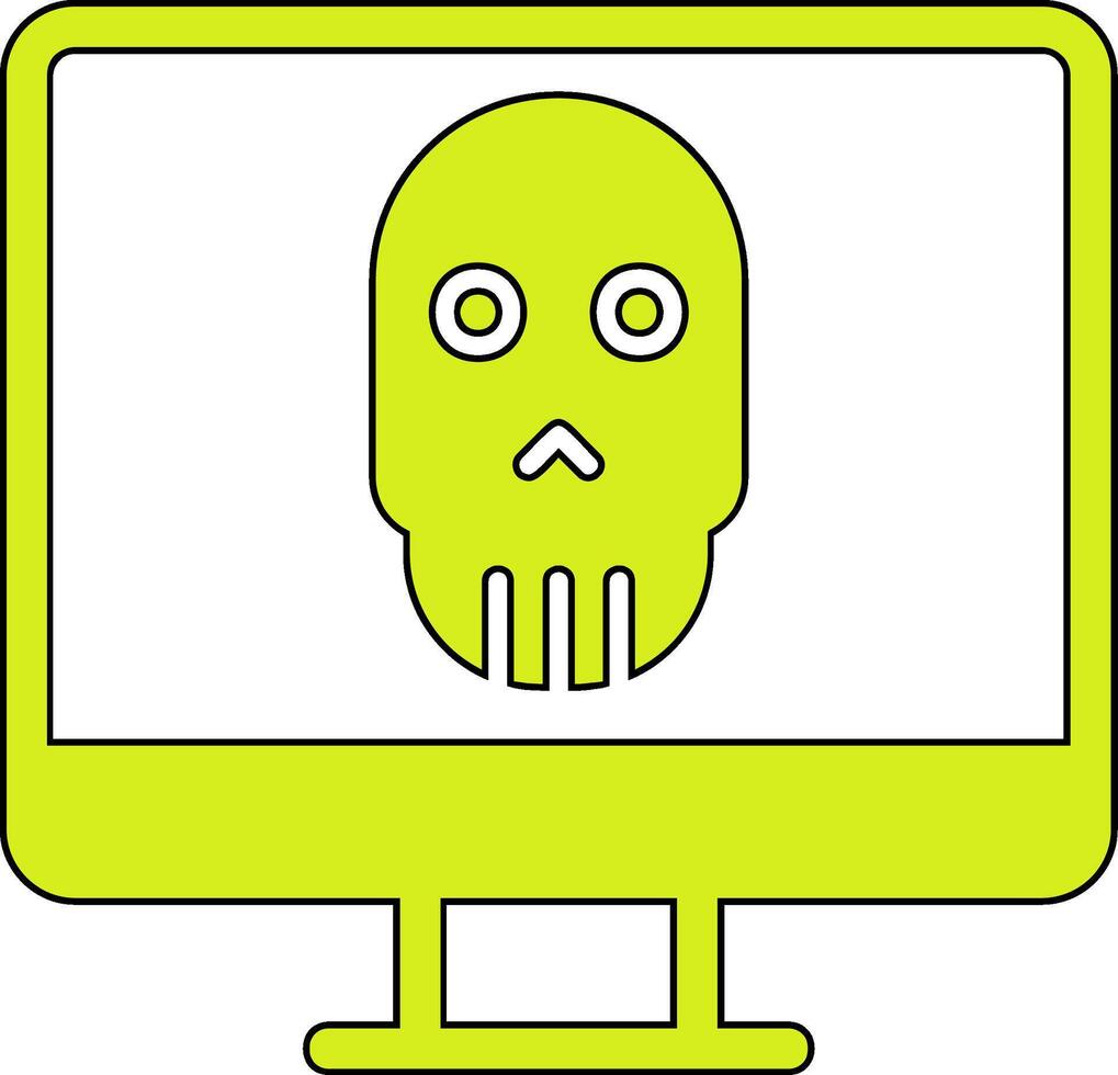 muerto pantalla vector icono