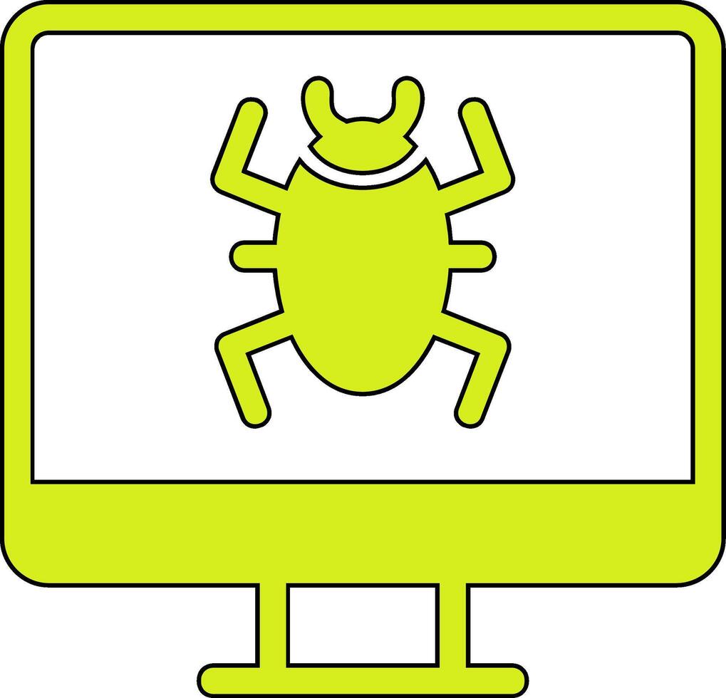 icono de vector de virus informático