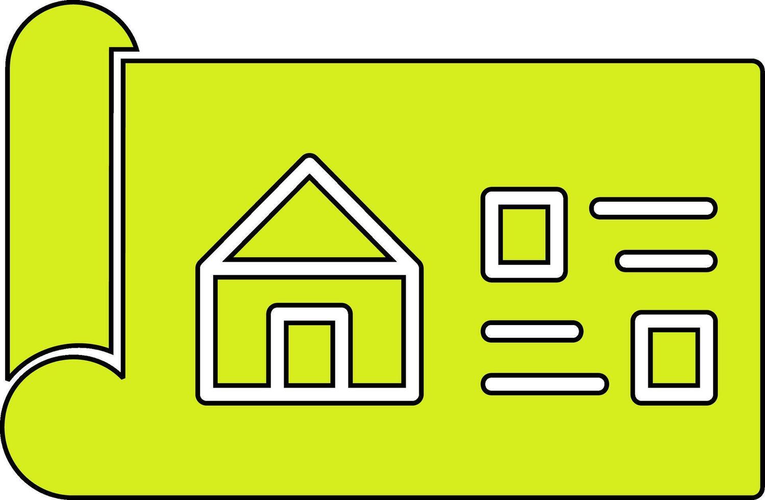 House Blueprint Vector Icon