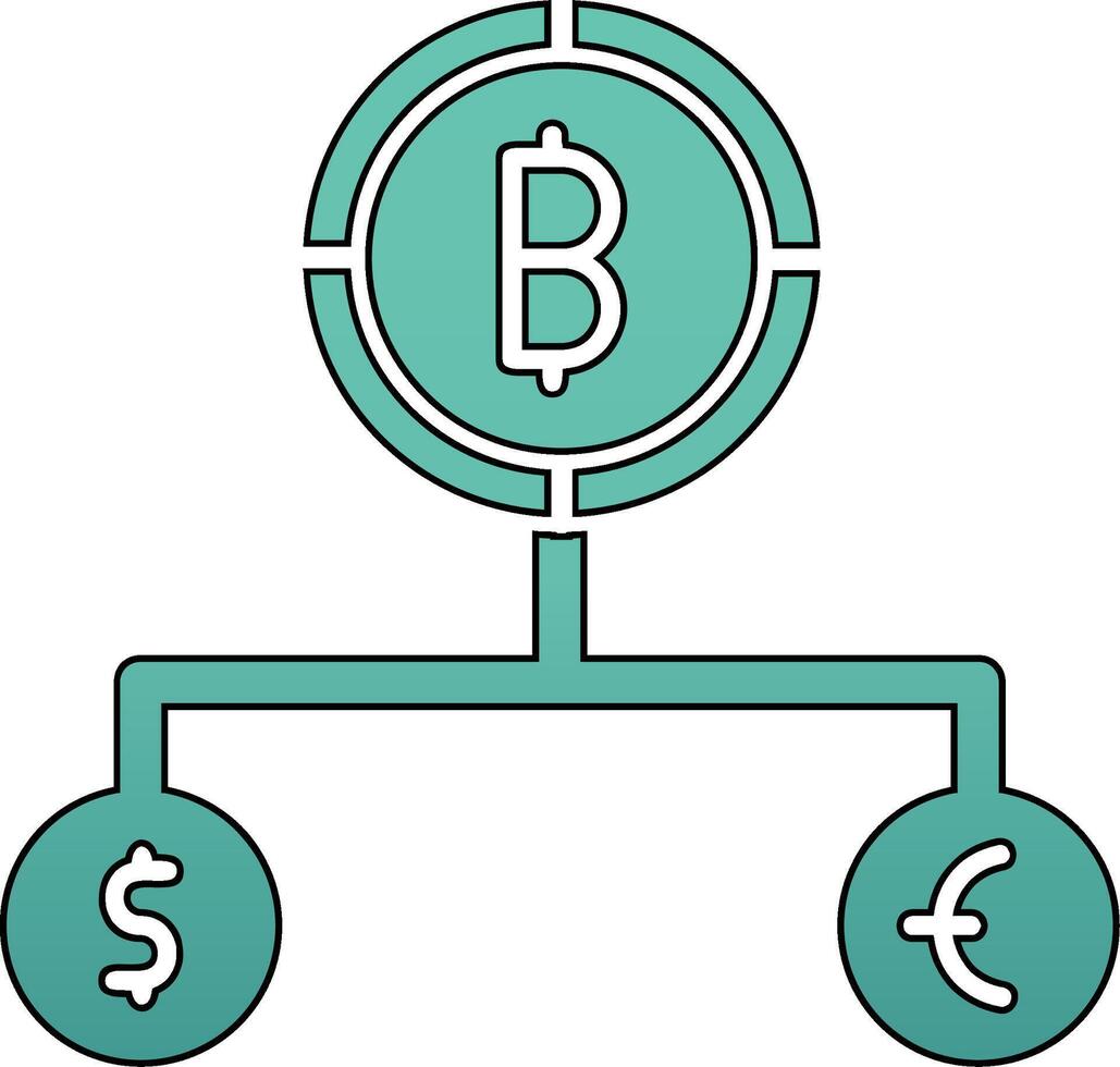Divide Currency Vector Icon