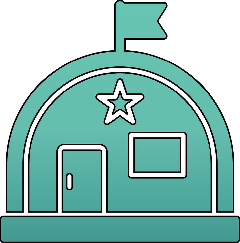 Military Warehouse Vector Icon