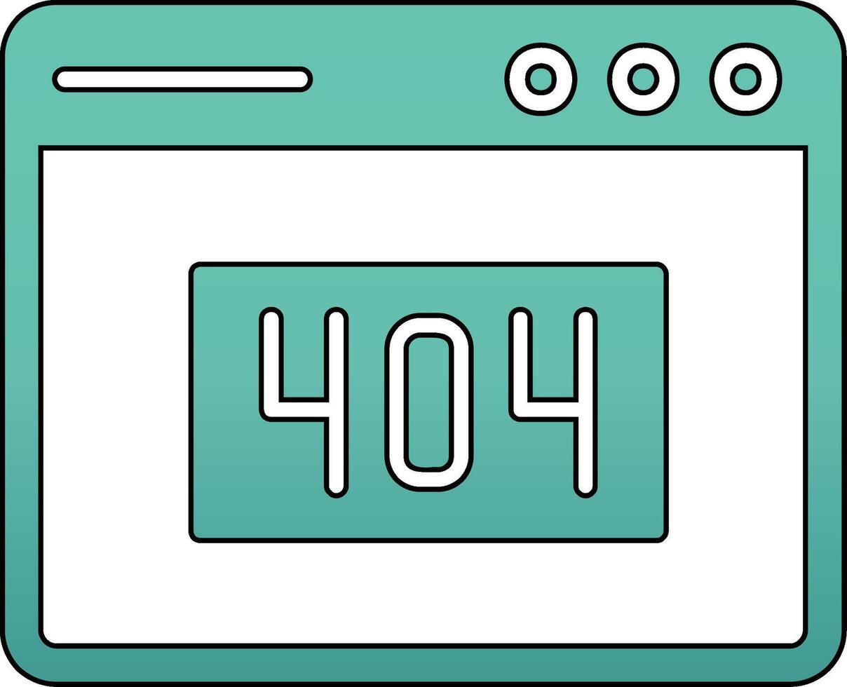 404 Error Vector Icon