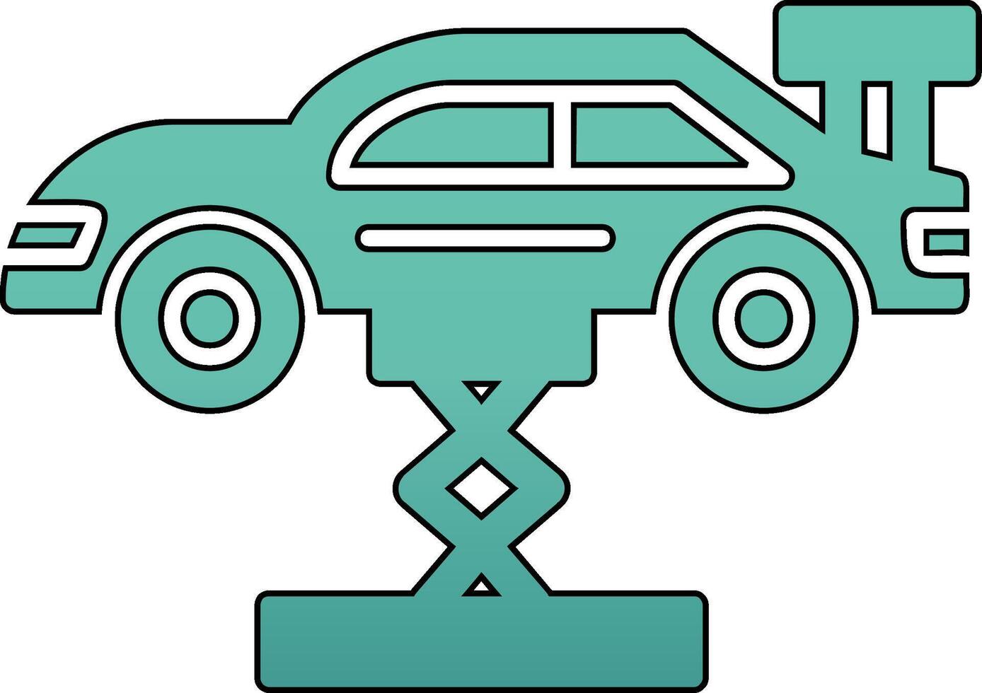 coche levantamiento vector icono