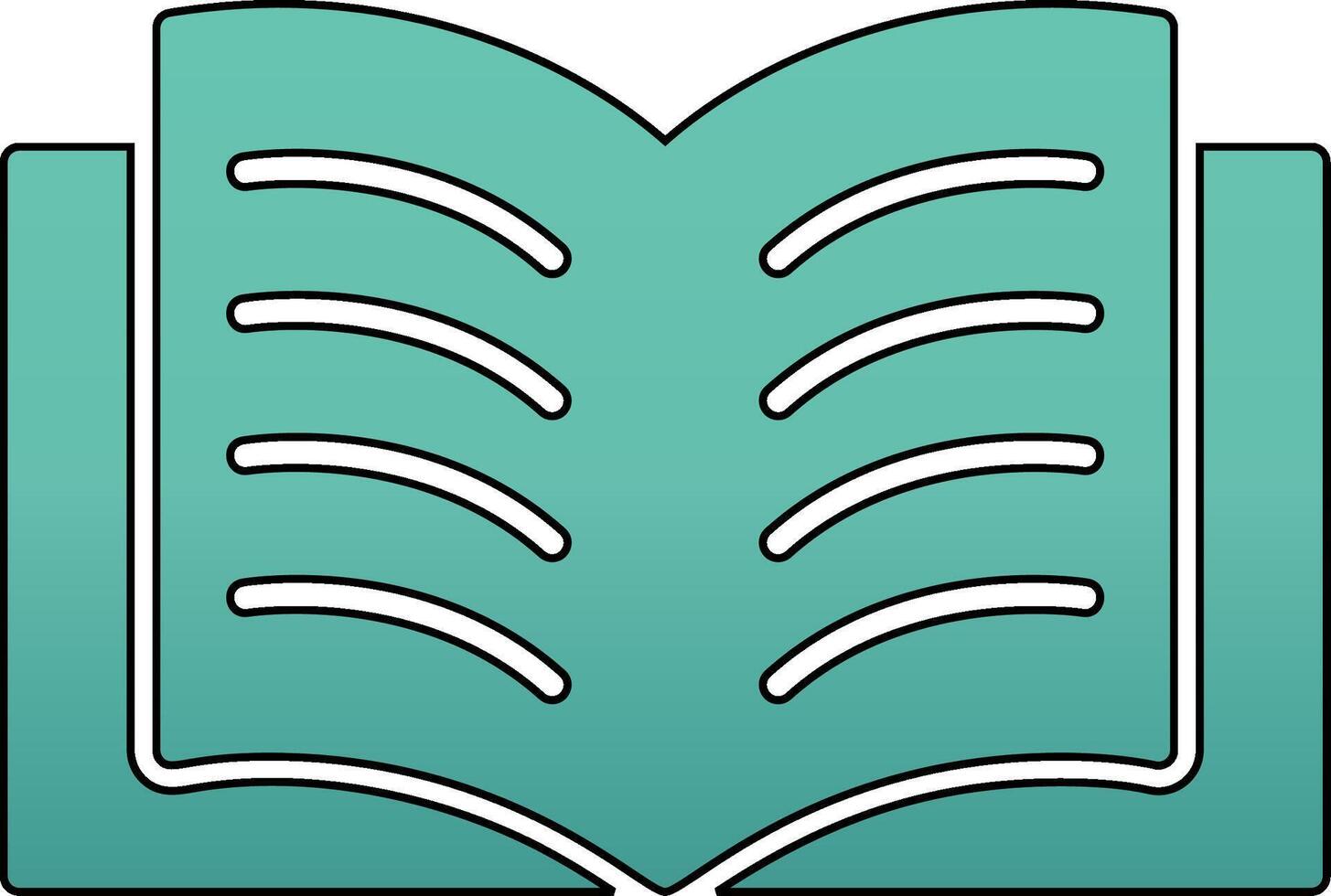 icono de vector de libro abierto