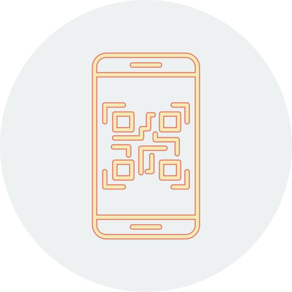 Smartphone Qr Code Vector Icon