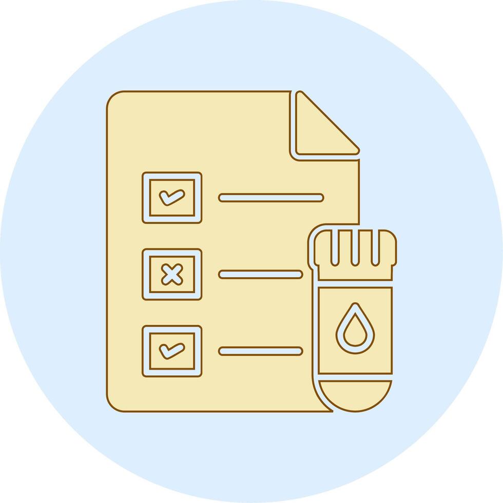 Medical Test Report Vector Icon