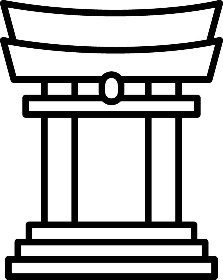 Torii Gate Vector Icon