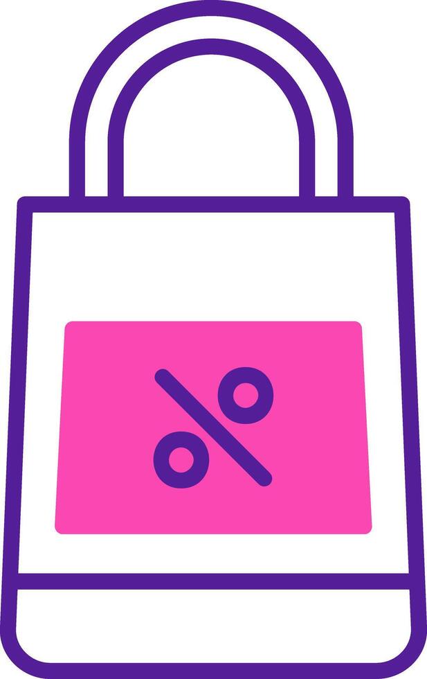 icono de vector de bolsa de compras