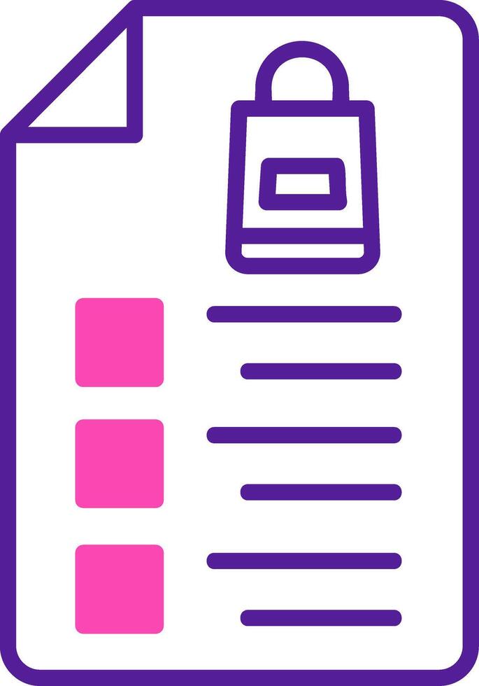 Shopping List Vector Icon