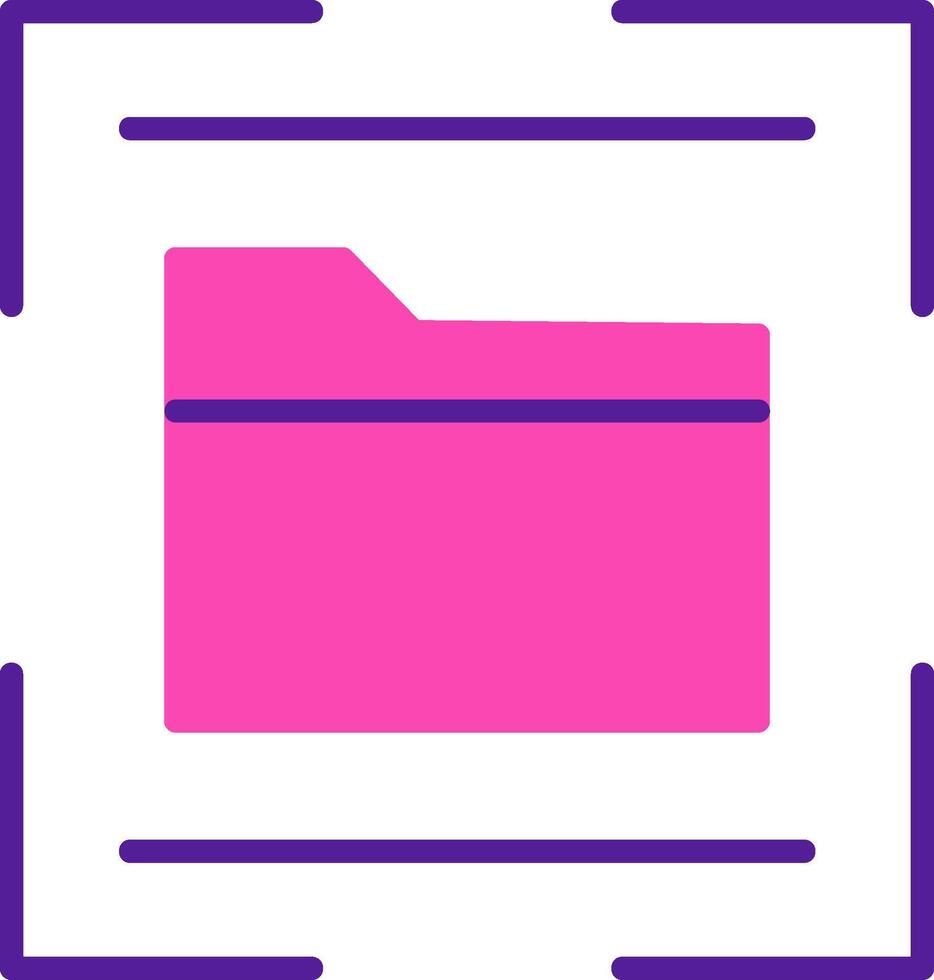 Folder Scanner Vector Icon