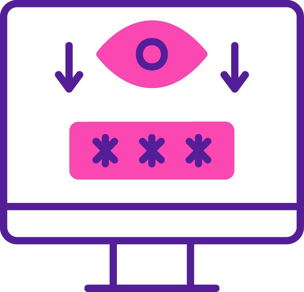 Computer Spyware Vector Icon