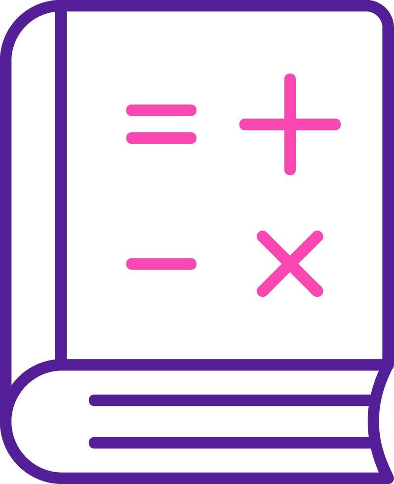 icono de vector de libro de matemáticas