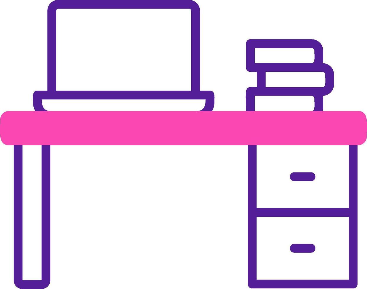 Office Desk Vector Icon