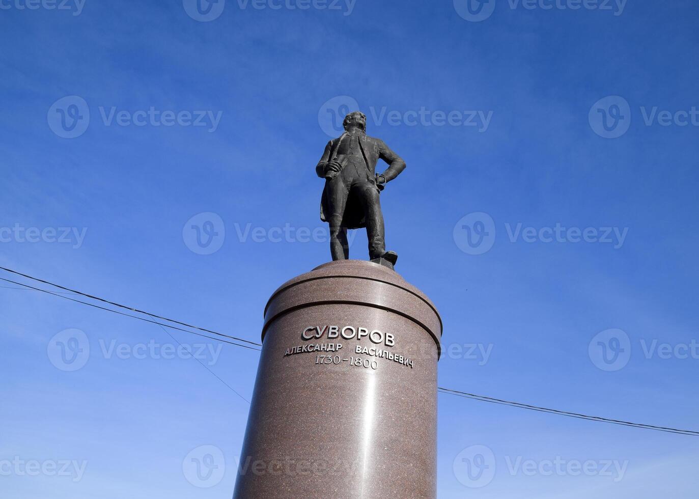 Monumento a suvorov. Monumento a el genial comandante foto