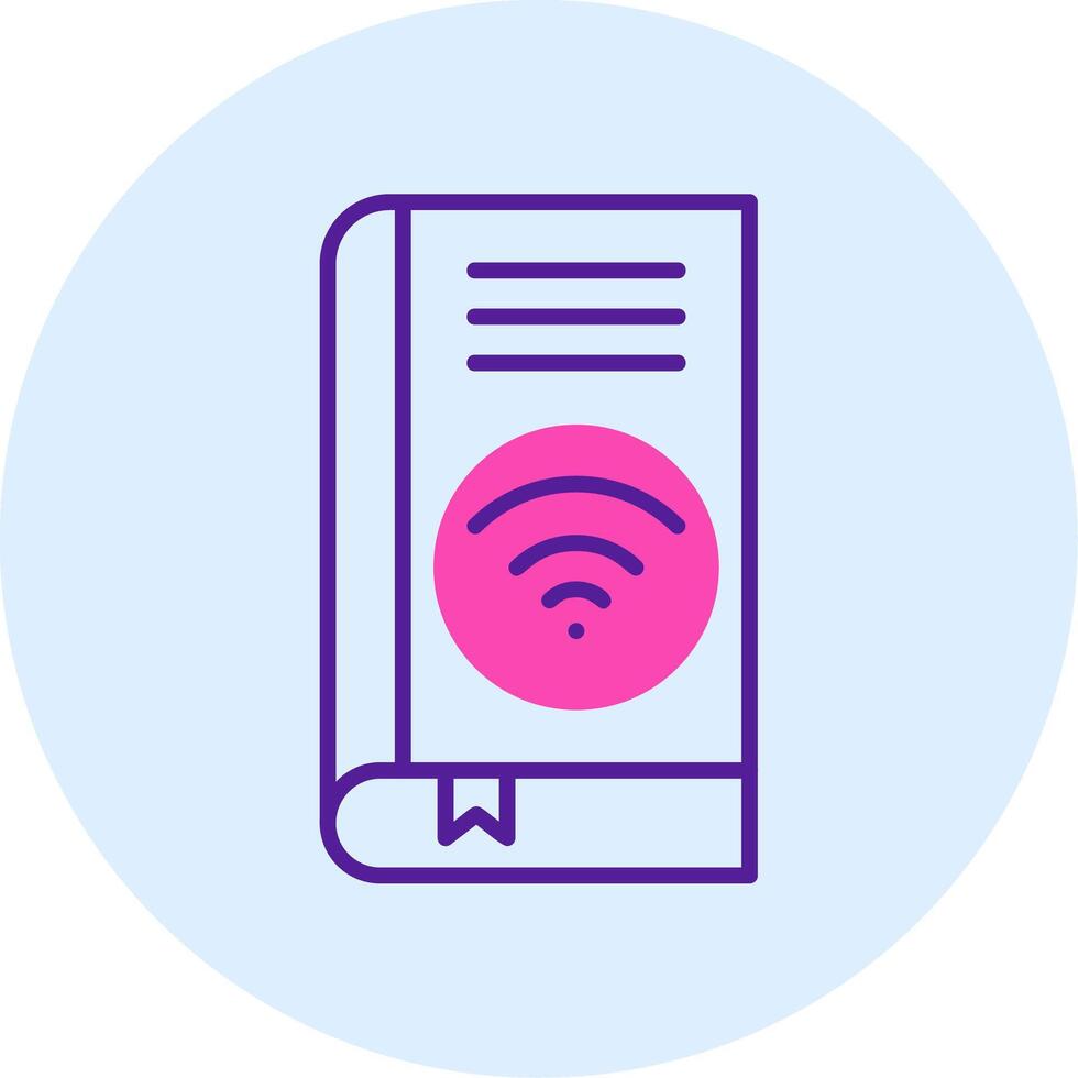 Wifi libro vector icono