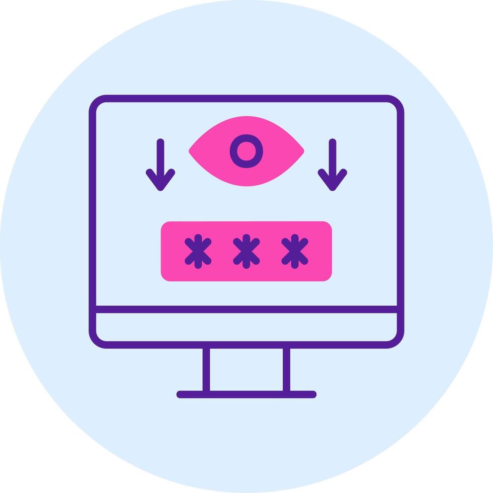 Computer Spyware Vector Icon