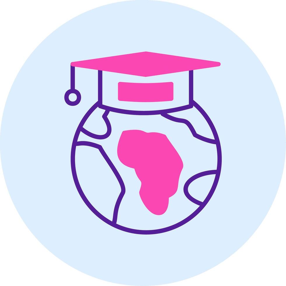 icono de vector de educación global