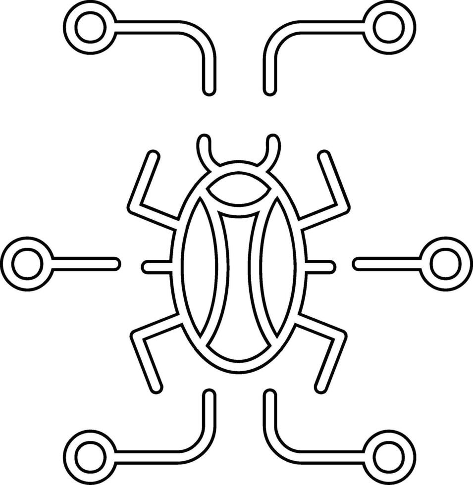 Digital virus Vector Icon