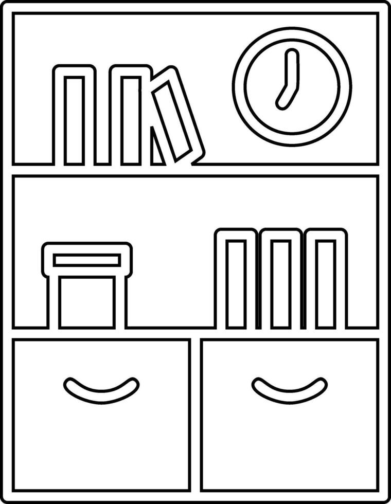 Bookshelf Vector Icon