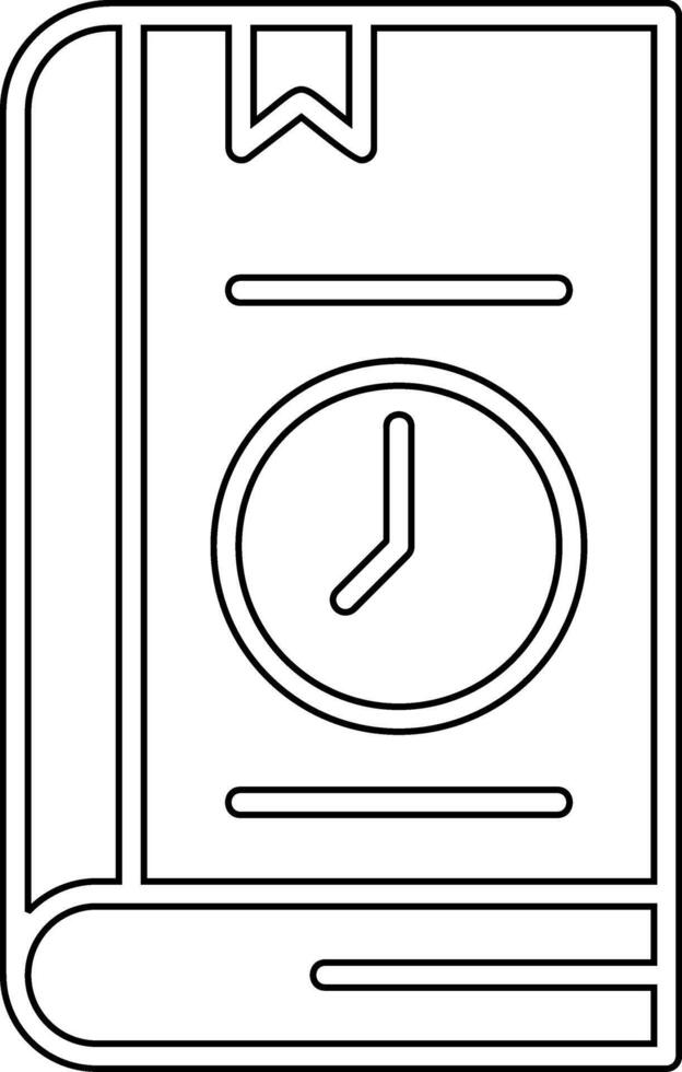 libro hora límite vector icono