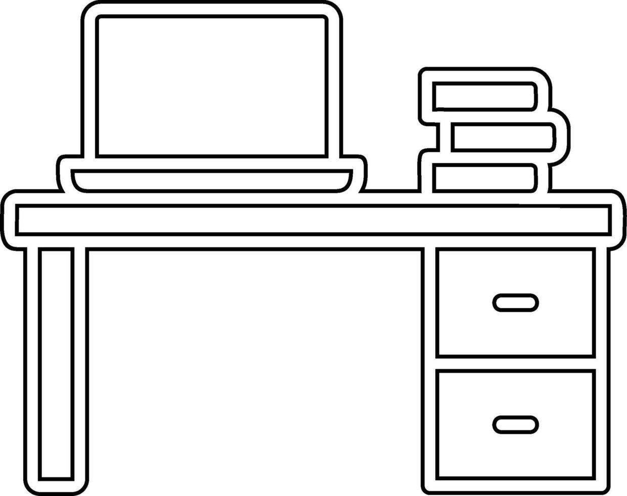 Office Desk Vector Icon