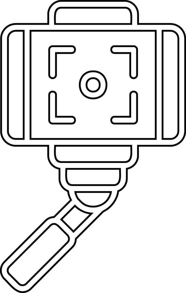 icono de vector de palo selfie