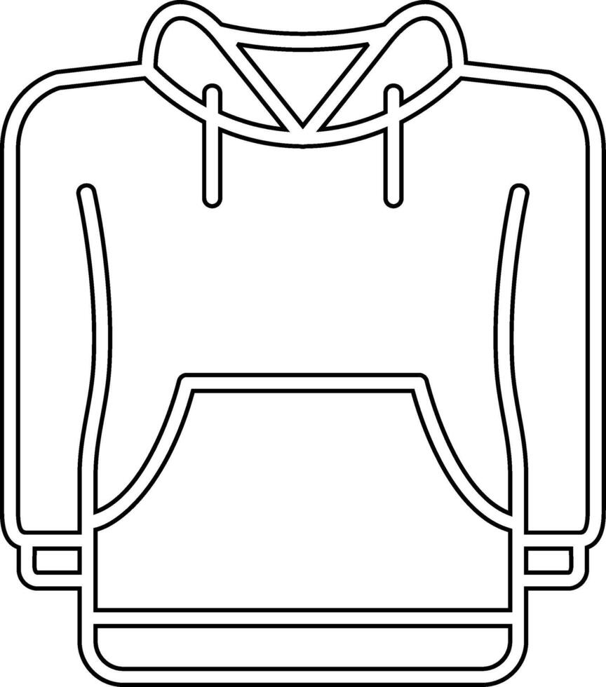 icono de vector de sudadera con capucha