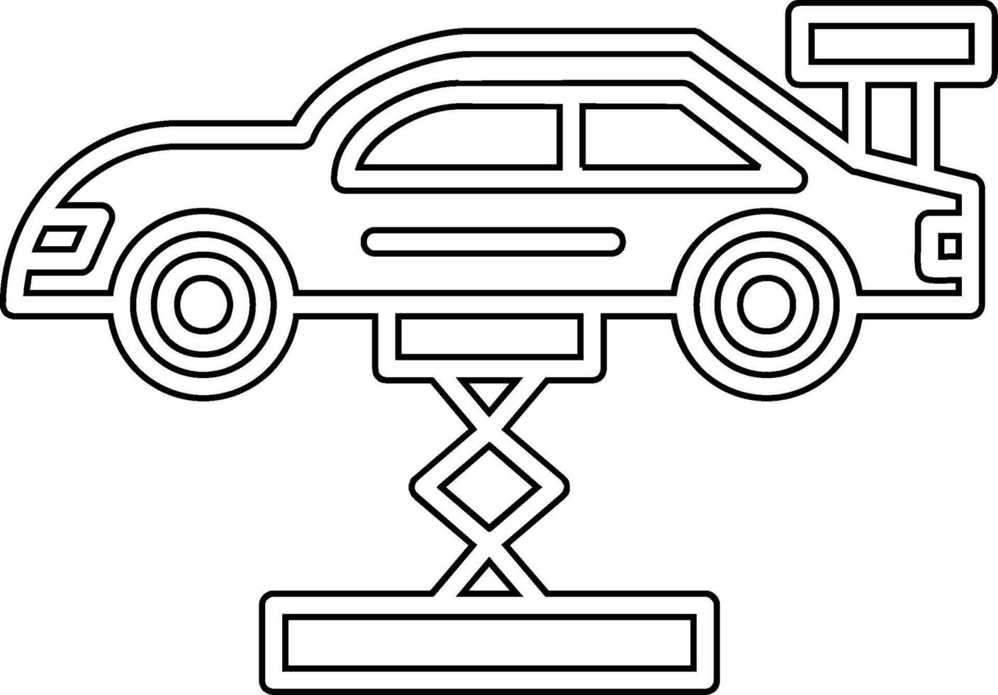 Car Lifting Vector Icon