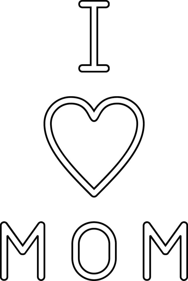 I love Mom Vector Icon