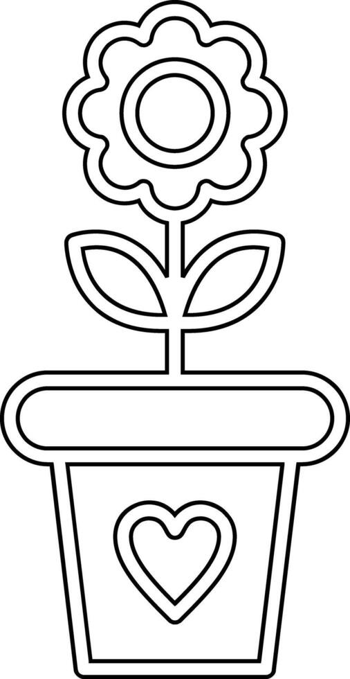 Flower Pot Vector Icon