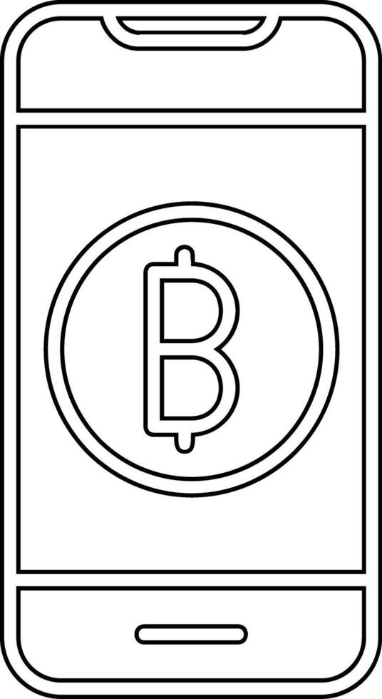 Online Bitcoin Payment Vector Icon