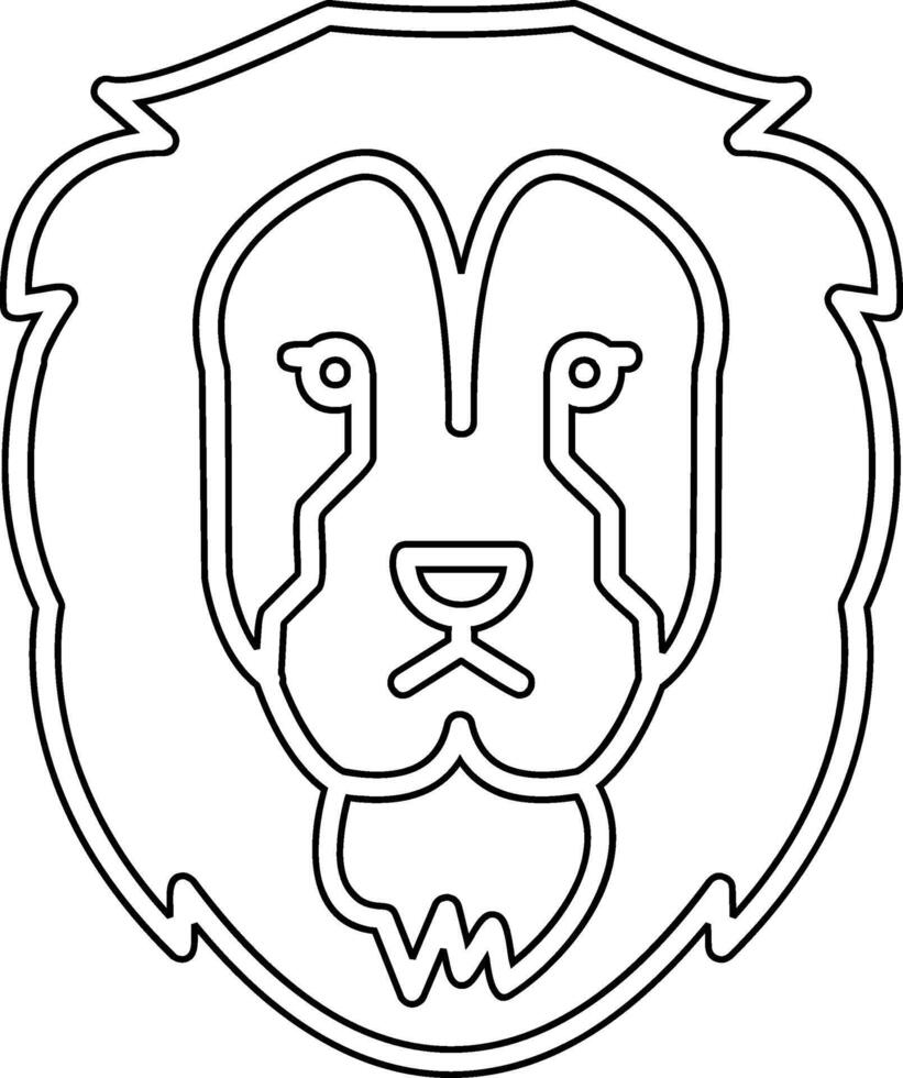 icono de vector de león