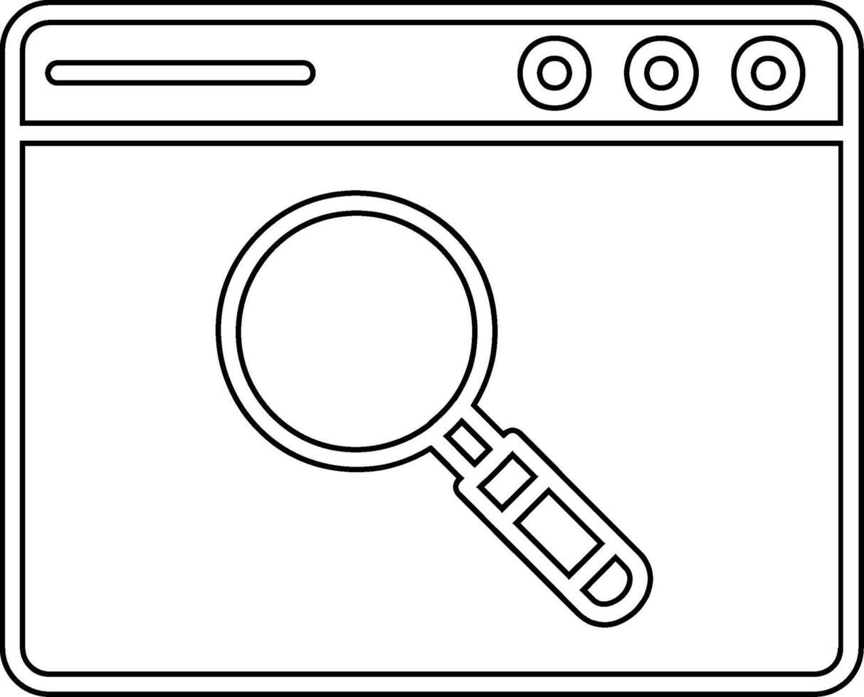 Browser Searching Vector Icon