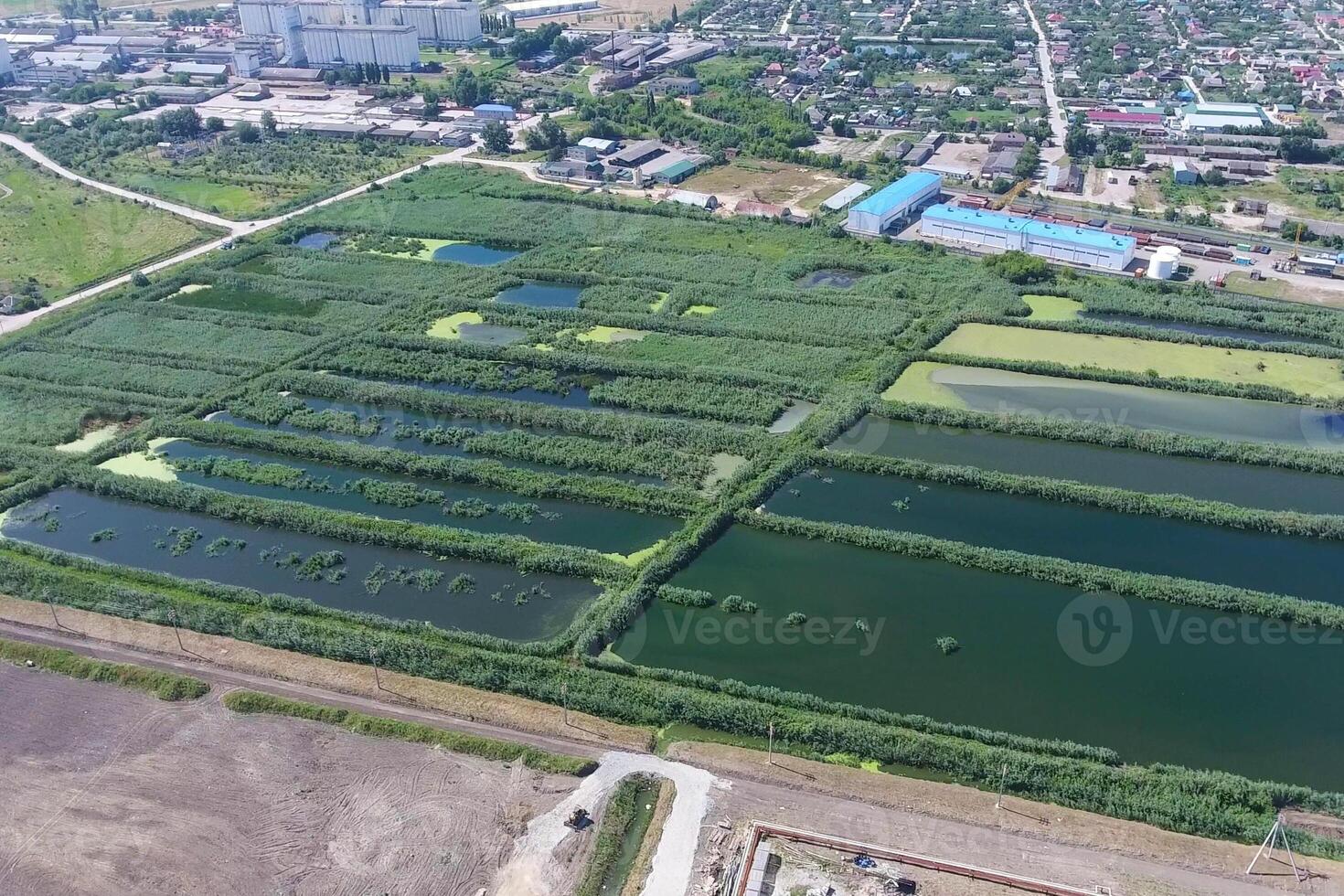 The sewage treatment plant in Slavyansk-on-Kuban. Water for sewa photo