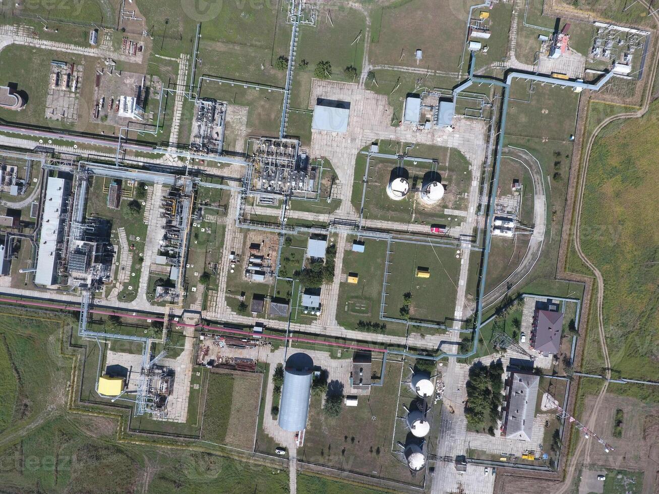 The separation system, top view. Aerophotographing station separation and dehydration. photo