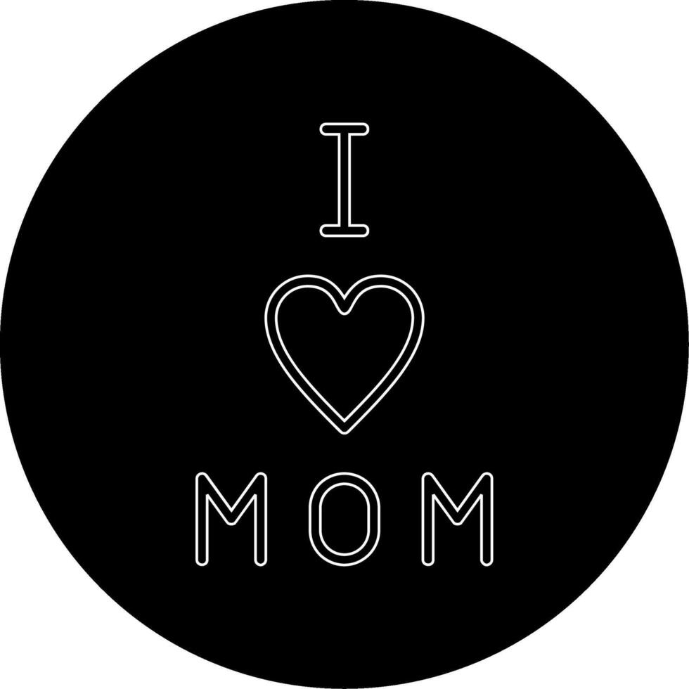 I love Mom Vector Icon