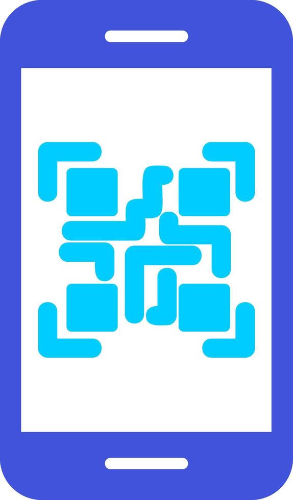 Smartphone Qr Code Vector Icon
