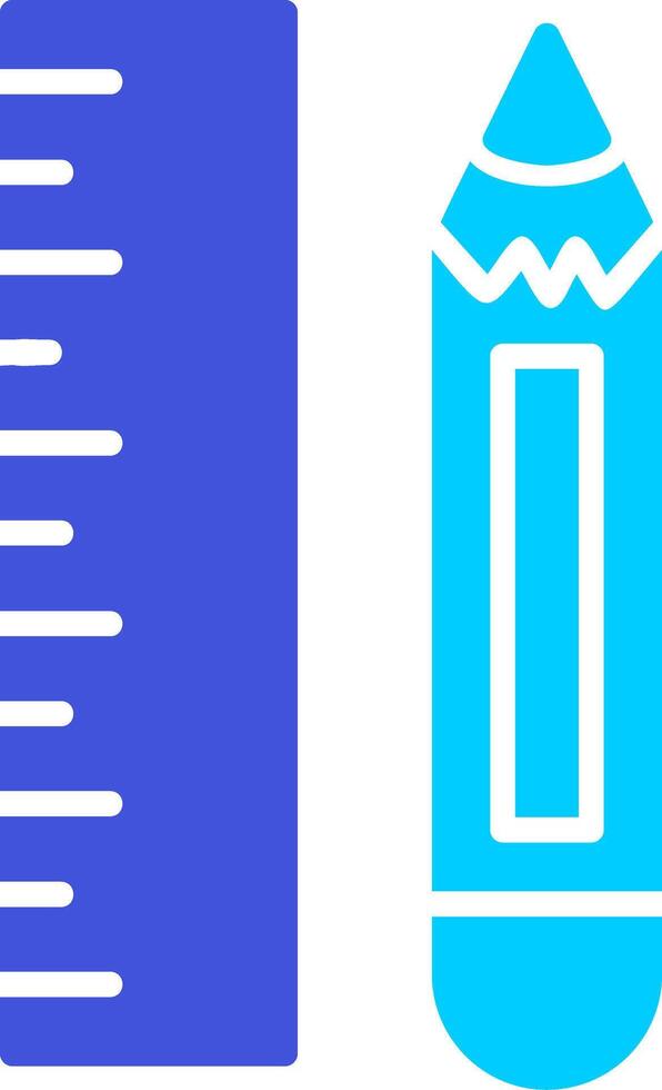 Pencil And Ruler Vector Icon