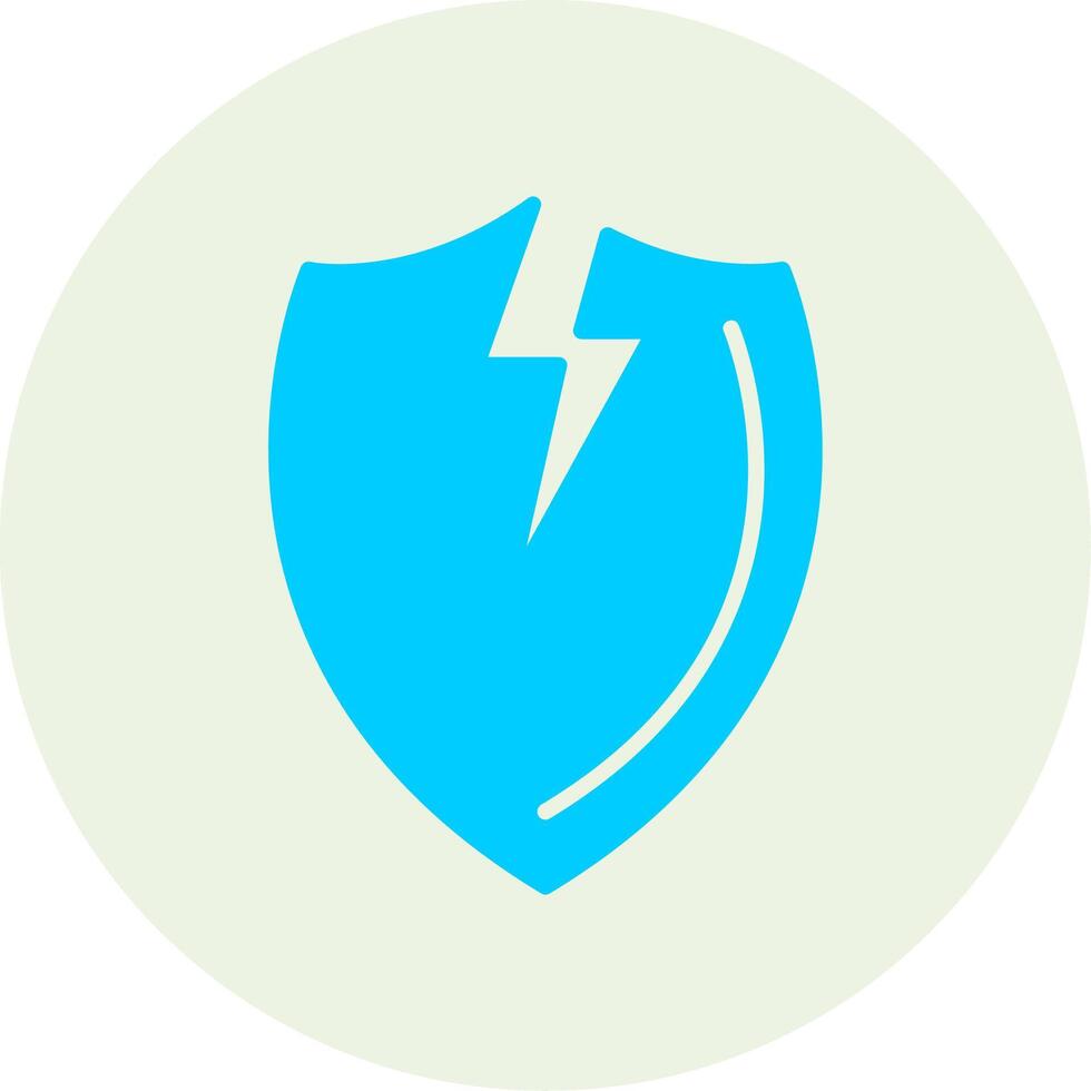 Broken Shield Vector Icon