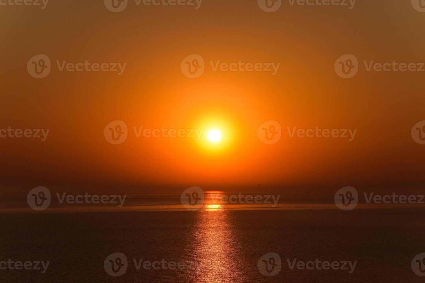 Dawn over the sea. Sea of Azov. Sunrise. photo