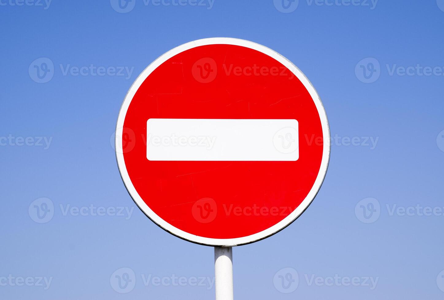The road sign is prohibited. Prohibition sign photo