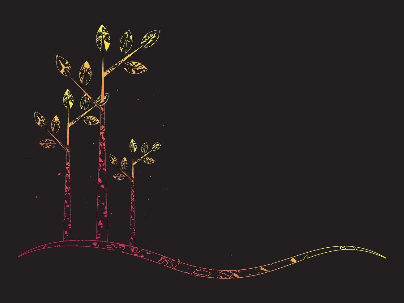 gradients abstract floral design in black background vector