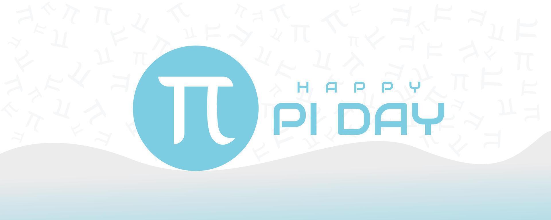 World pi day illustration with mathematical constants vector