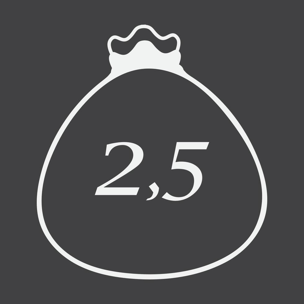 Zakat of 2.5 percent vector illustration icon for comply in Islam Religion Pillar